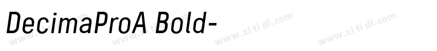 DecimaProA Bold字体转换